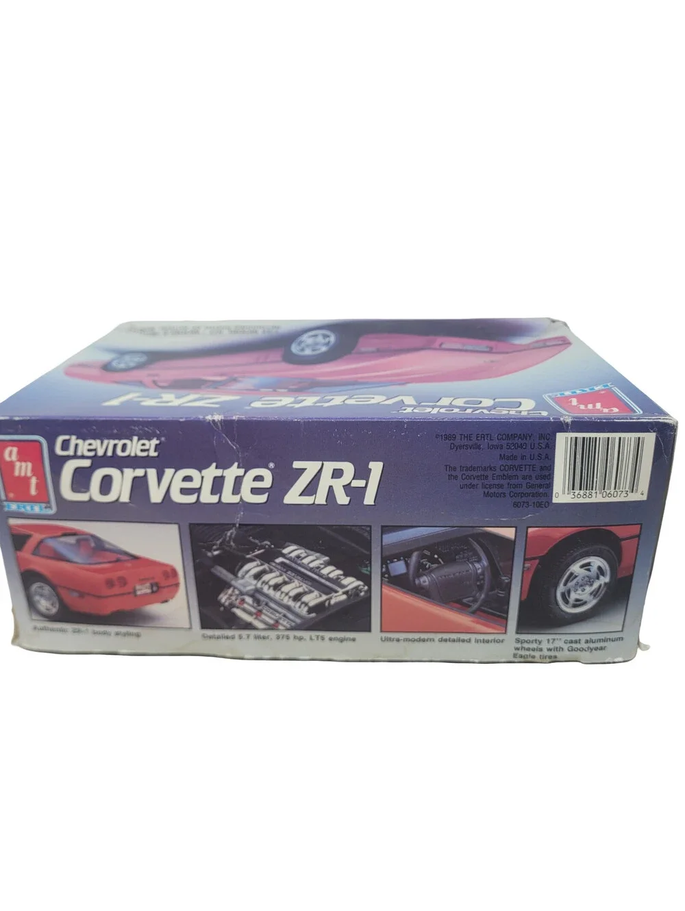 AMT Ertl Chevrolet Corvette ZR-1 1989 Model Kit 6073 1/25 Scale Open Box